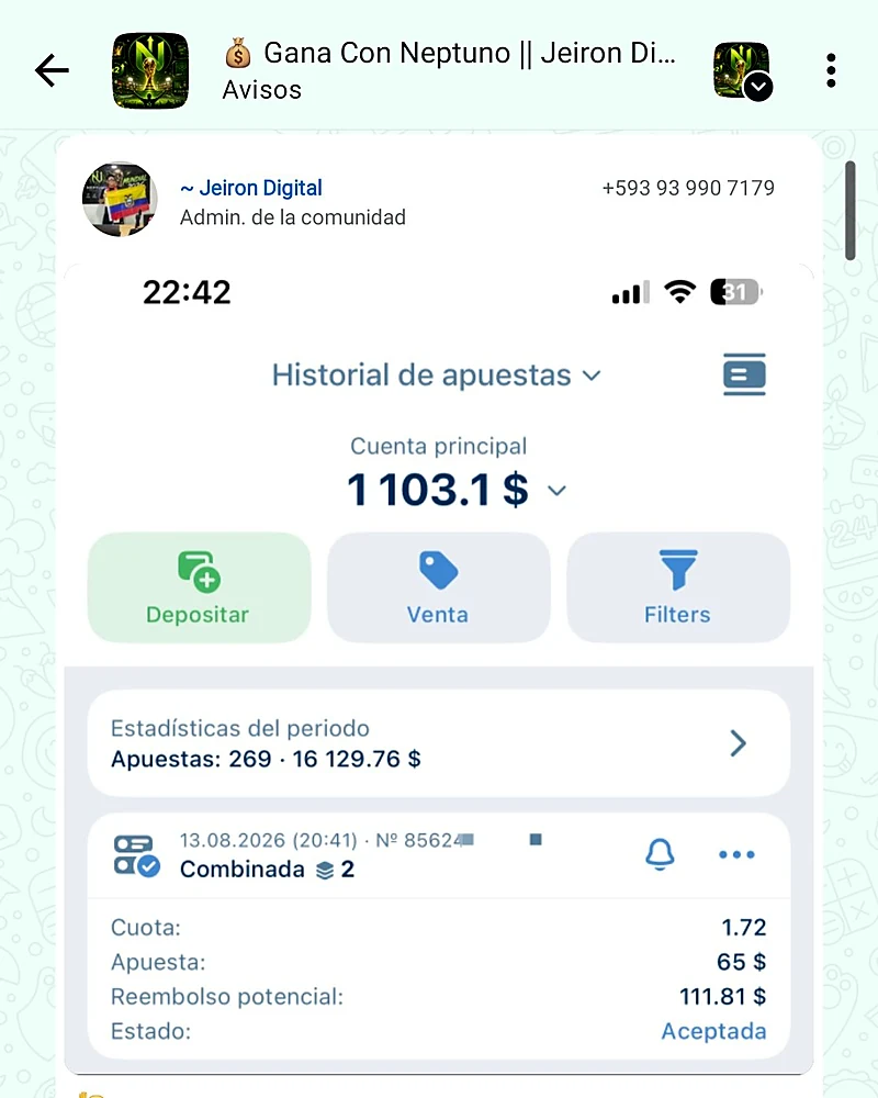 Comunidad privada de Neptuno en WhatsApp
