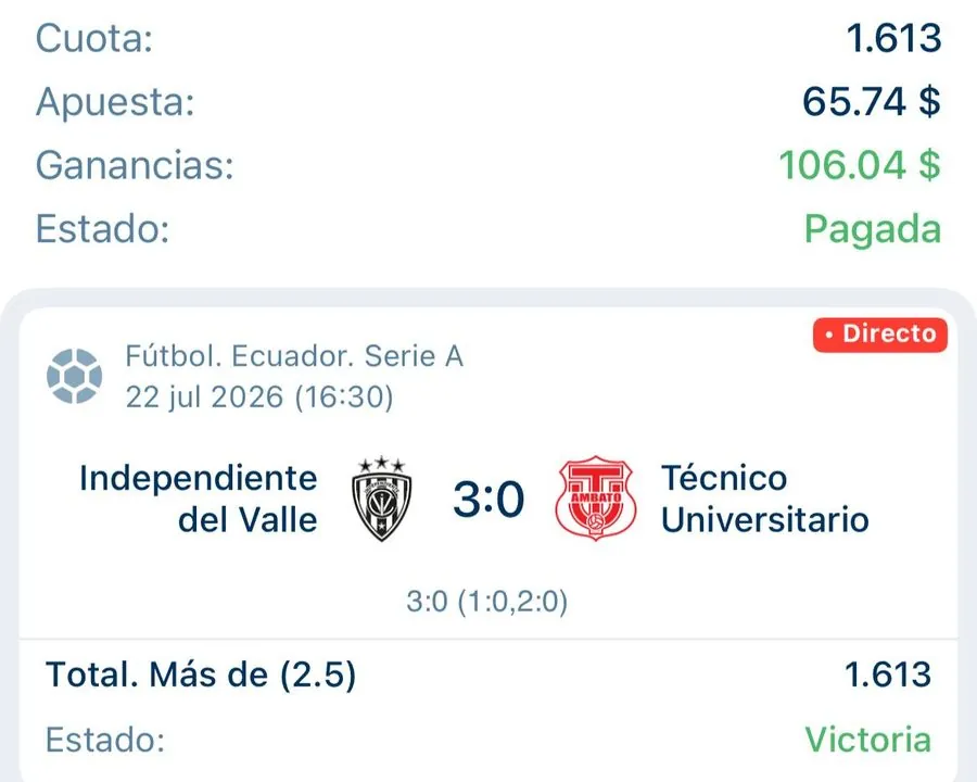 Resultado real de la comunidad Neptuno